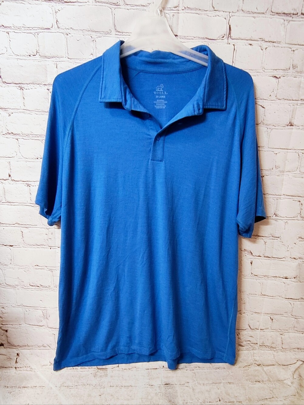 WoolX Merino Wool Mens Summit Polo Blue Shirt 2XL Mens